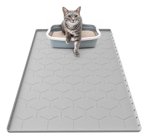 🐾 8862cm Borda Alta Fácil Limpar Tapete Silicone Gatos/Pet