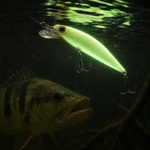 🚚 Isca Artificial Meia Àgua Glow 7cm Luminosa Para Tucunaré