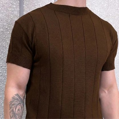 ➡️ Camiseta Tricô Modal Canelada