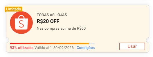 🚨 Cupom Shopee Voltando