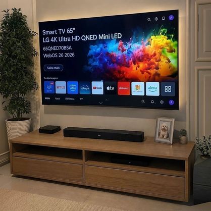 ➡️ Smart TV 65 Polegadas QNED Mini LED AI 4K QNED70 WebOS 2026 LG