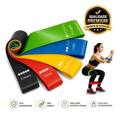 🚚 Kit 5 Faixa Elastica P/ Treino Extersor Super Band Academia
