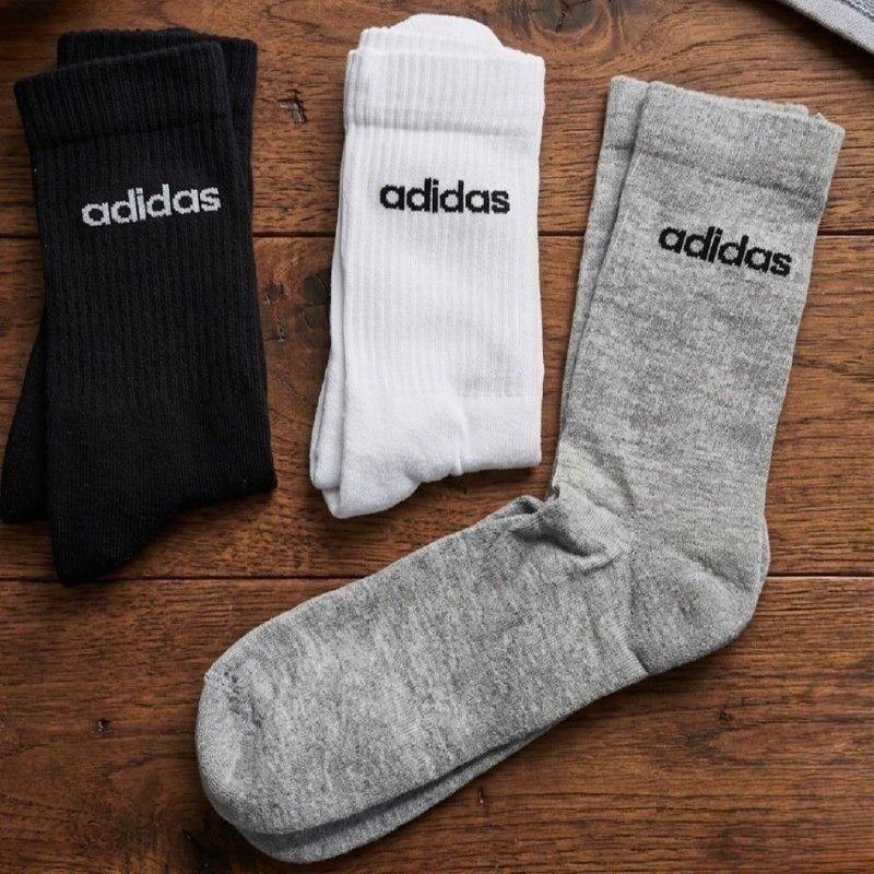 ➡️ Kit com 3 Pares Meia Adidas Crew
