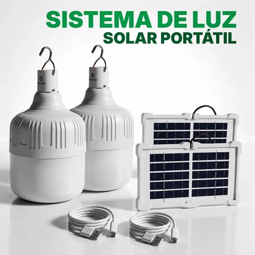 🚚 Kit 2 Lampada Led Solar Lampiao Recarregável Camping Usb Pesca Jardim Multiuso Viagem Several