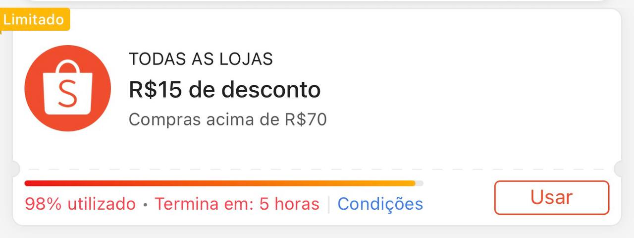 🚨 Cupom Shopee Voltando