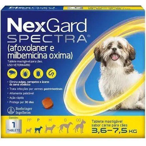 🐾 Nex Gard Spectra Cães 3,6-7,5kg Antipulgas e Carrapatos Tablete Mastigável
