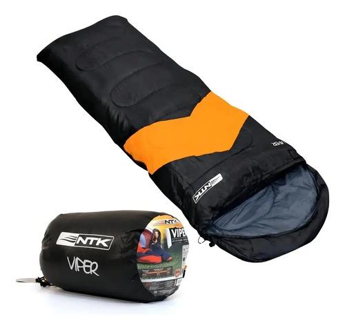 🚚 Saco Proteção De Frio Termico De Dormir Nautika Viper Cor Preto e Laranja