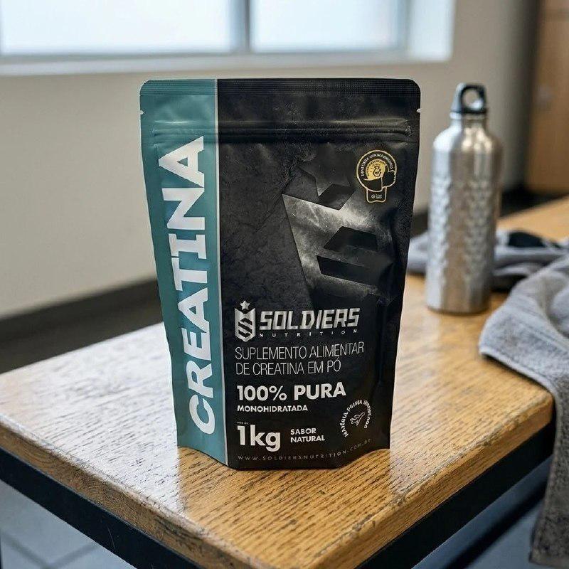 🚚 Creatina 1kg Monohidratada 100% Pura - Soldiers Nutrition