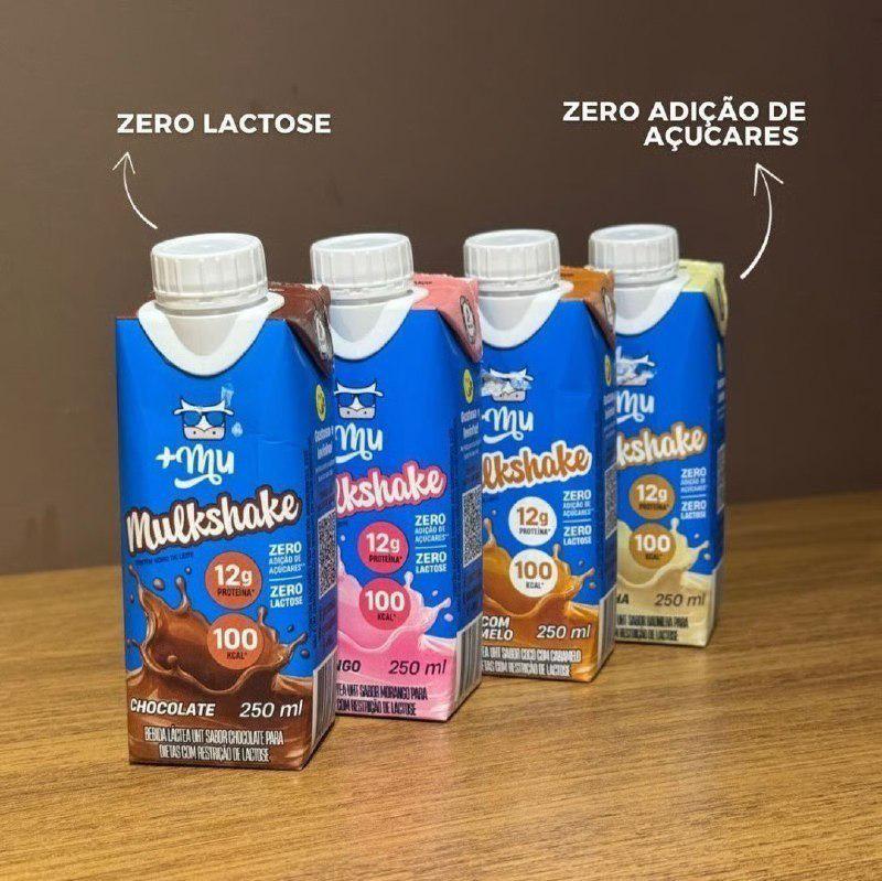 ➡️ Mulkshake 250ml 12 Garrafinhas Sabor: Coco com Caramelo - +Mu