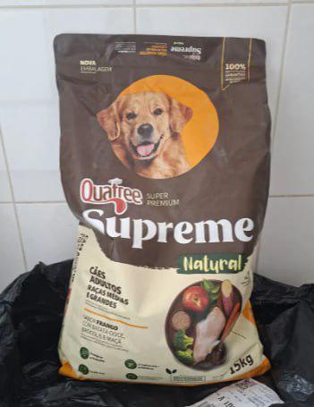🐾 Quatree Supreme Cão Adulto Méd/Gran Frango Batata Doce 15kg