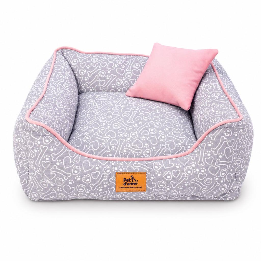 🐾 Cama Pet Lavável com Zíper – Caminha para Cachorro Médio Confortável Repelente à Água (P M G)