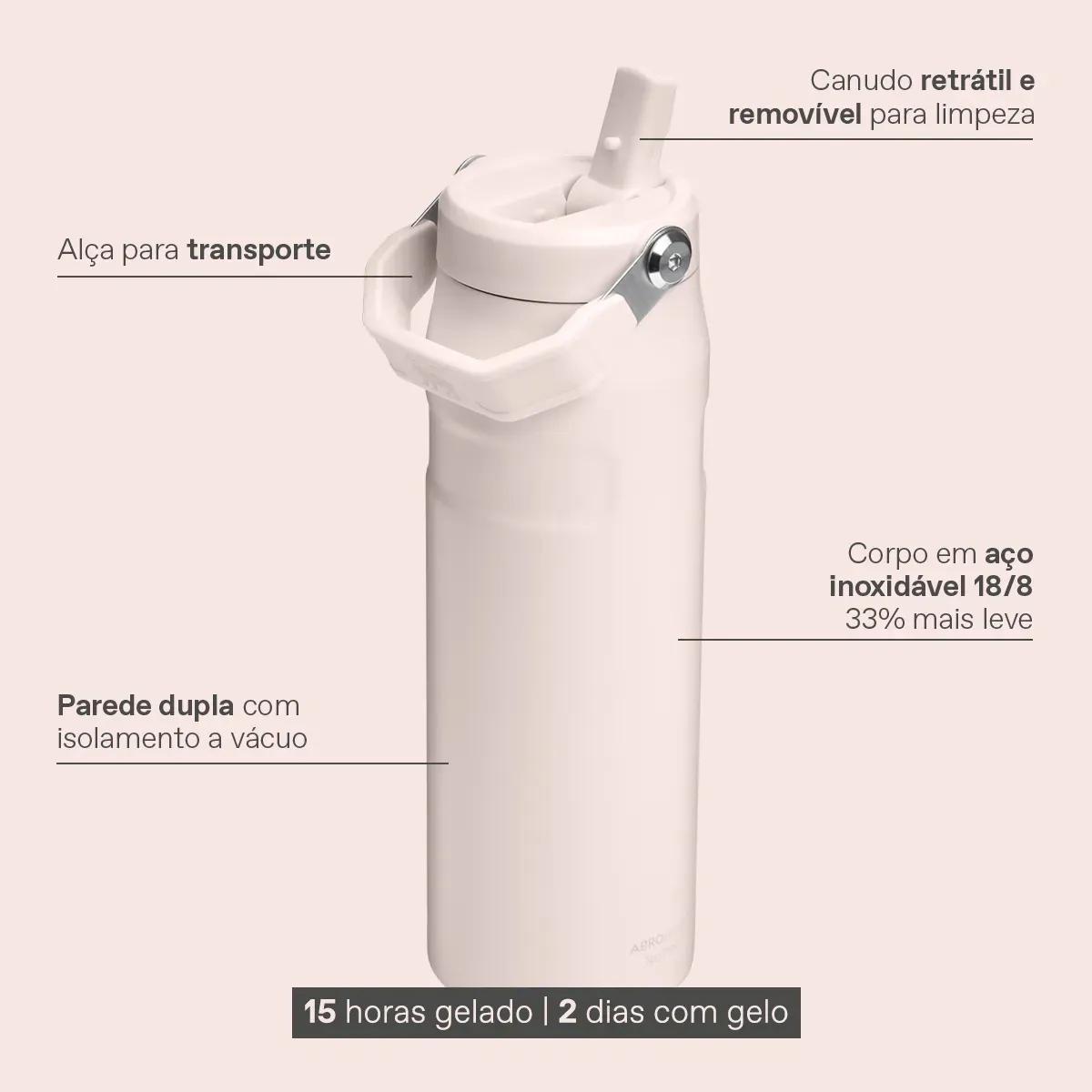 🚚 Garrafa Térmica Stanley Aerolight Flip Straw Rose Quartz 710ml