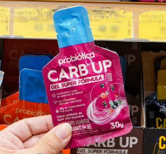 🚚 Carb Up Gel Super Fórmula 10 sachês - Probiótica Sabor Açaí com Guaraná