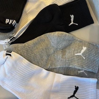 ➡️ Kit com 6 Pares Meias Puma Cano Médio Alto Atoalhada