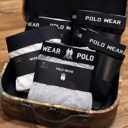 ➡️ Kit com 10 Cuecas Boxer Algodão Polo Wear