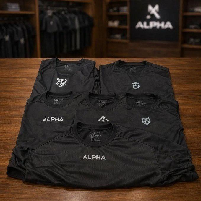 ➡️ Kit 5 Camisetas Dry All Black Alpha