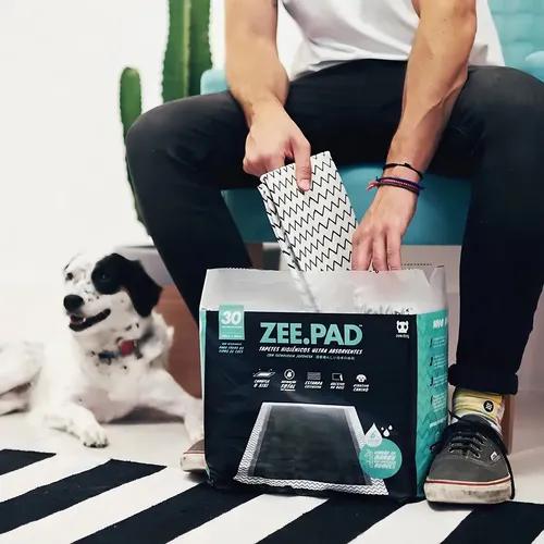 🐾 Tapete Higiênico Zee.Dog 80x60 6 Camadas Descartável Bambu 30 Unidades