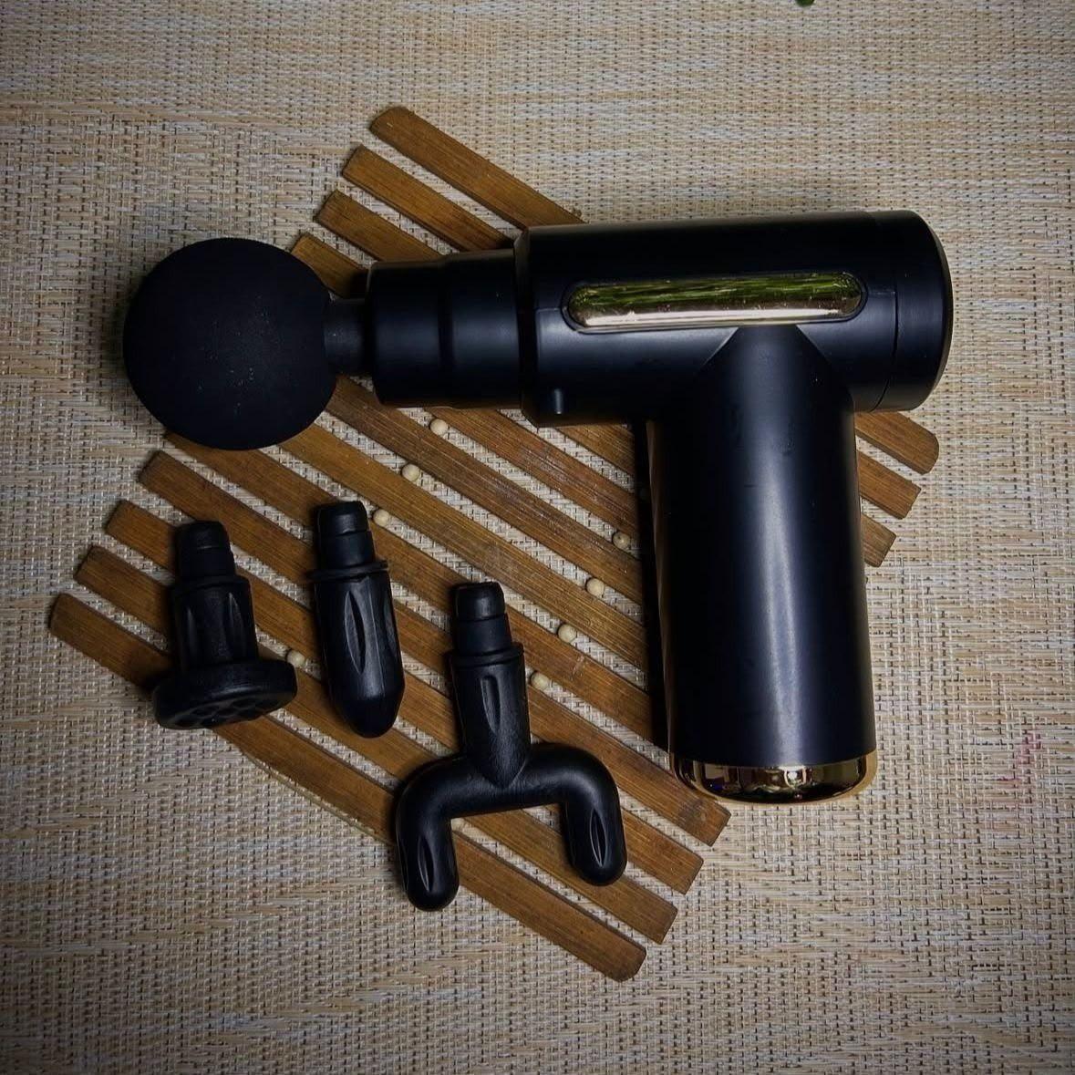 🚚 Massageador Pistola Elétrica Profissional Muscular Portátil Aparelho Fisioterapia Corporal 6 Velocidades 4 Cabeç
