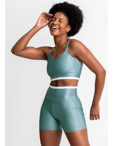 🚚 Conjunto Feminino Academia Shorts E Top Alcinha Fitness