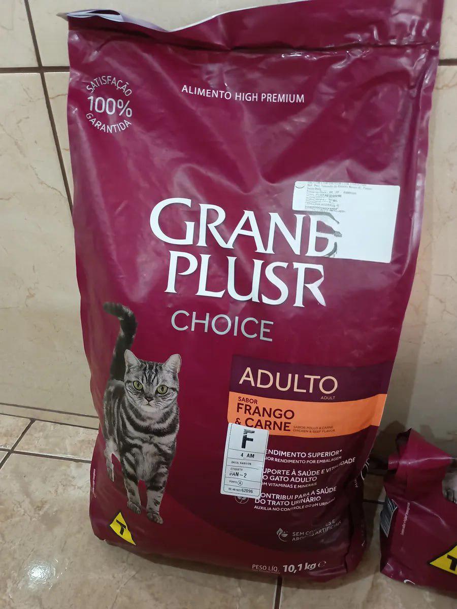 🐾 Ração Gran Plus Choice Gatos Adulto Frango E Carne 10,1kg,