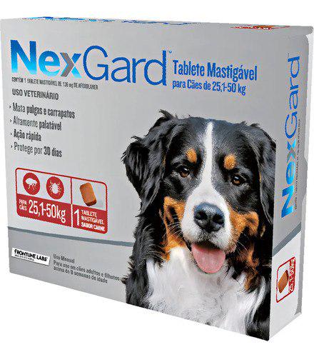 🐾 Comprimido NexGard Anti Pulgas e Carrapatos Cães 25,1-50kg 1 Tablete