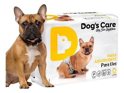 🐾 Fralda Higiênica Cachorro Macho P M - 12 Un Descartável Pets