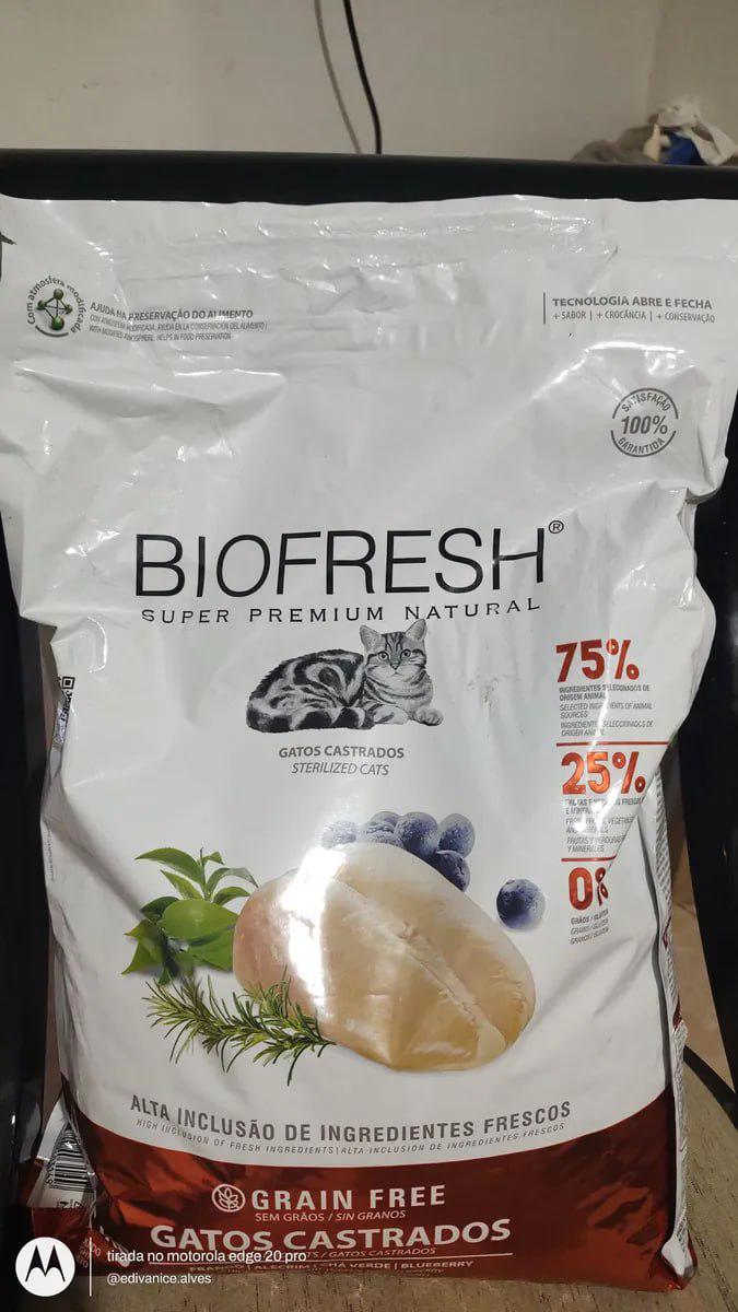 🐾 Biofresh Super Premium Natural Ração para Gatos Castrados Sabor Frango 7.5kg