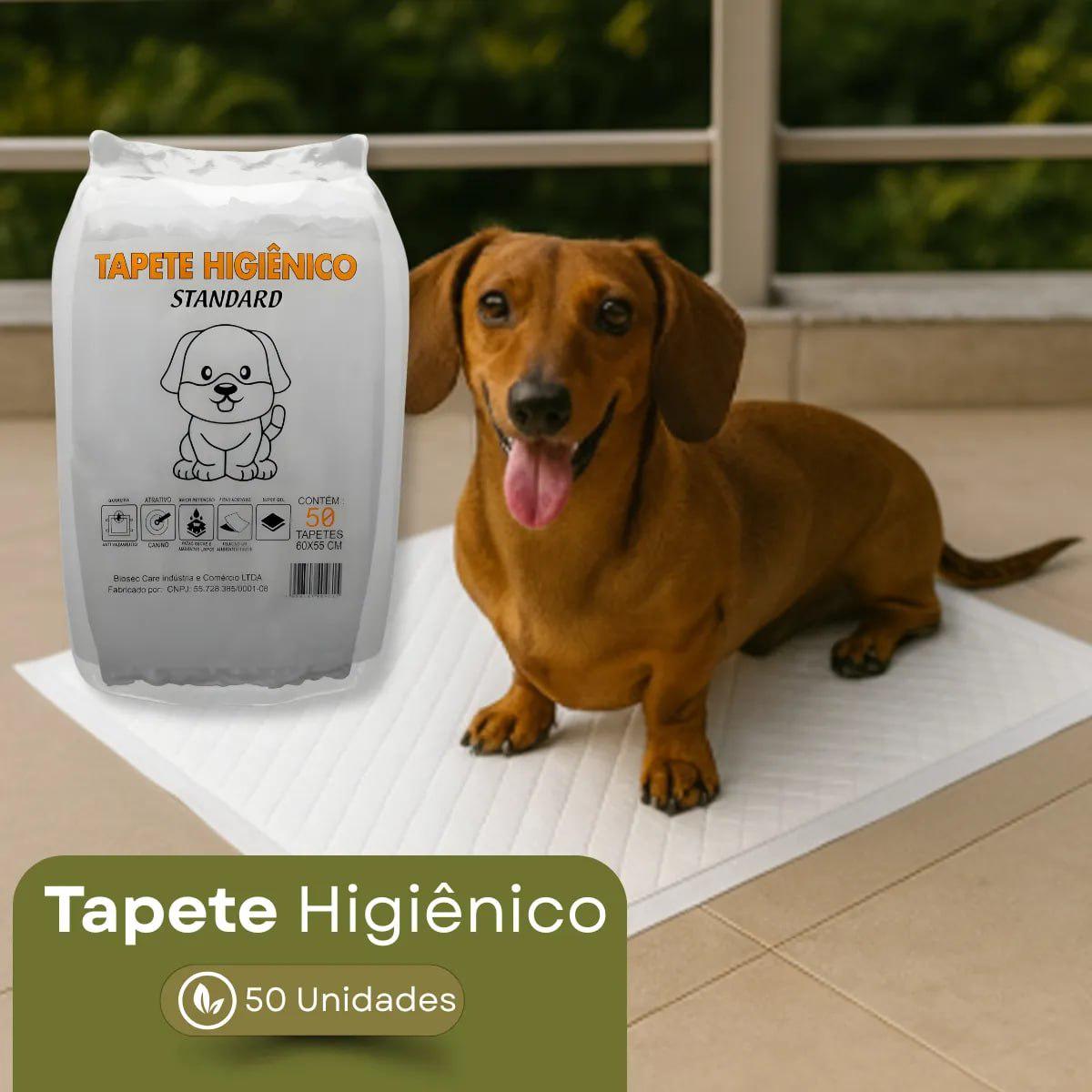 🐾 Tapete Higiênico Para Cachorro 50 Unidades 60x55cm Com Gel Absorvente Fralda Manta Pet Cão Com Fitas Adesivas Ant
