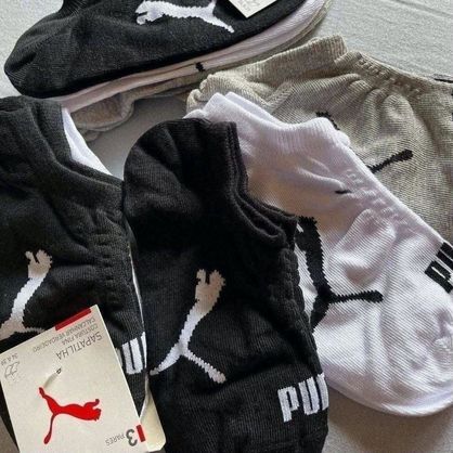 🚚 Kit com 9 Pares Meias Puma Sapatilha