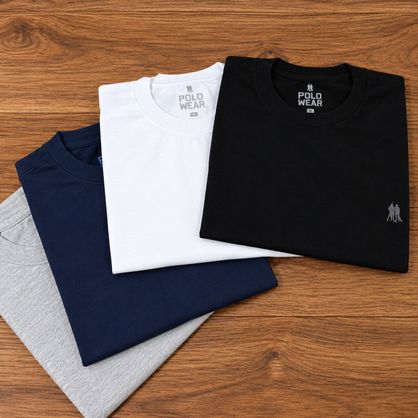➡️ Kit com 4 Camisetas Polo Wear