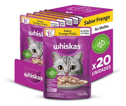 🐾 40 Und Sachê Whiskas Frango Molho 85g Alimento Úmido Gatos