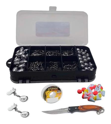 🚚 Kit Pesca Completo Marine Sports Summer - Anzol, Chumbo, Boias, Linha 100m