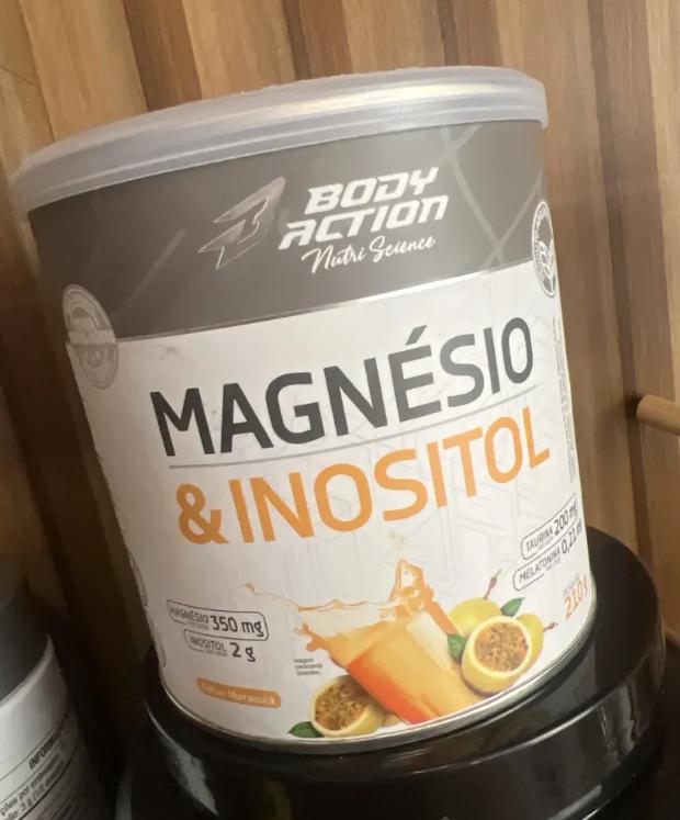 🚚 Magnésio E Inositol 210g Bodyaction Sabor Maracujá