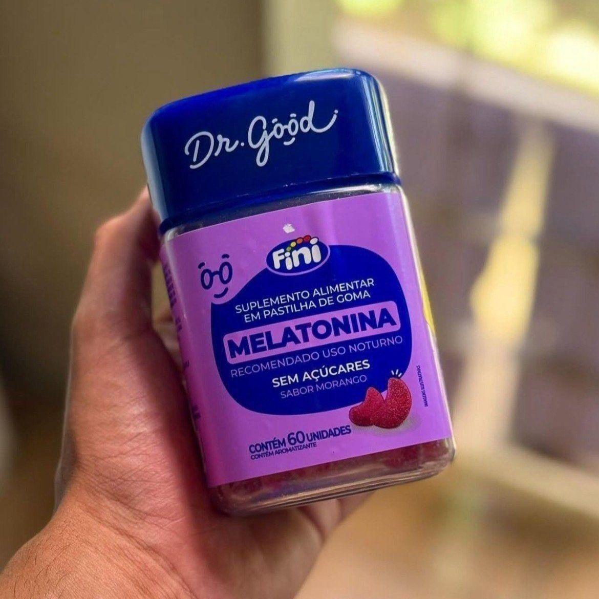 ➡️ Kit 2x Melatonina Sabor Morango 60 Gomas - Fini Dr Good