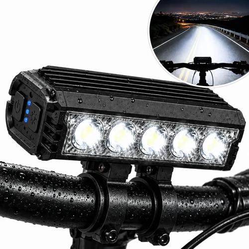 🚚 Farol Bike 5 Leds Potente 20.000 Lúmens Usb Luz Bicicleta