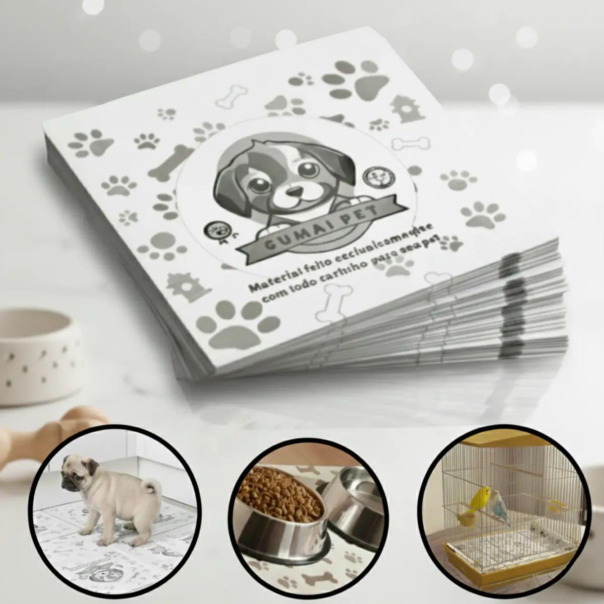 🐾 Jornal Pet 100 Folhas Grandes Papel Limpo Higienico Cachorro