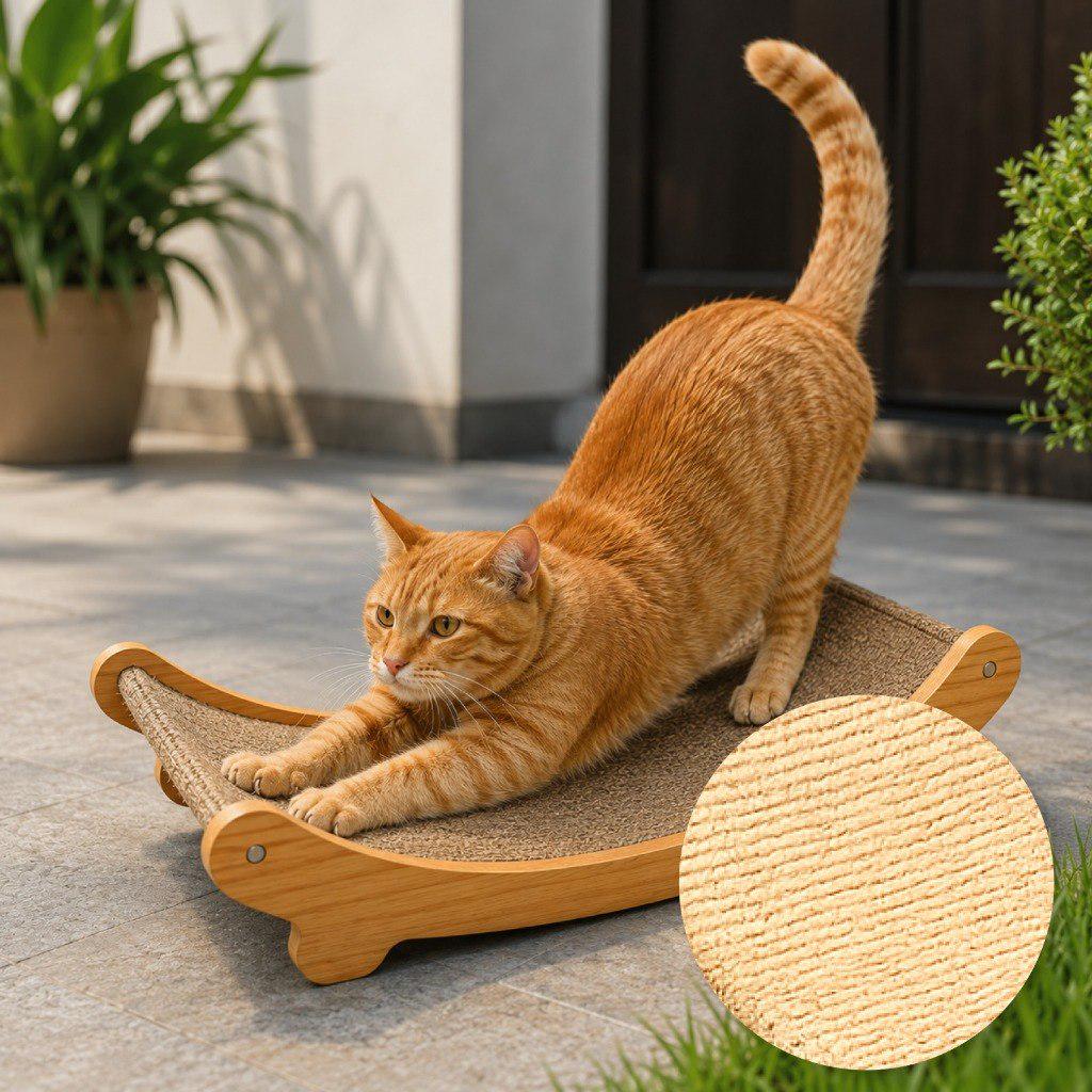 🐾 Cama Sofá Arranhador para Gato Madeira Pinus Design Ergonômico