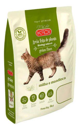 🐾 Kadi Areia Sanitária 4kg Grãos Finos Biodegradável Gatos