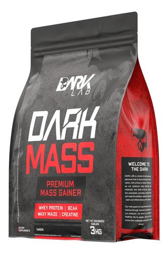🚚 Hipercalórico Dark Mass 3kg Dark Lab Sabor Morango