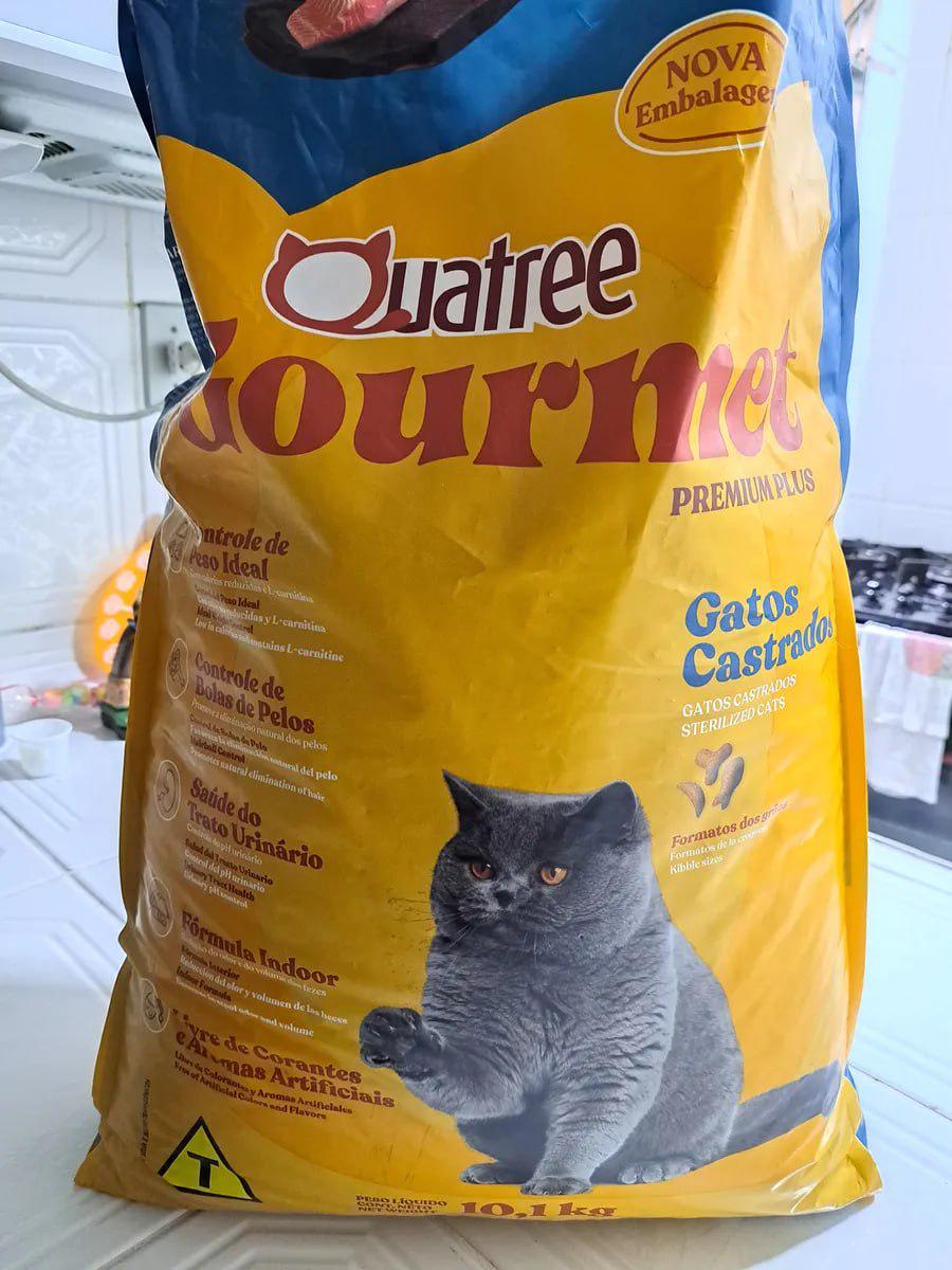 🐾 Quatree Premium Ração Gatos Castrados Delicias do Mar Gourmet 10,1kg
