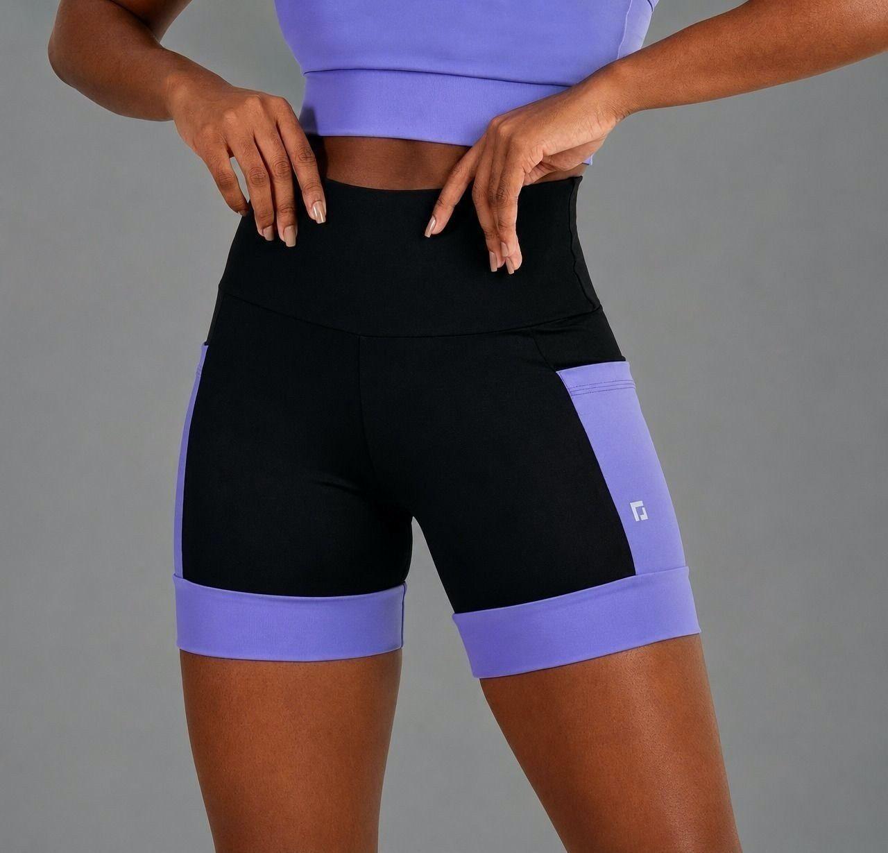 🚚 Shorts Cintura Alta Com Bolsos