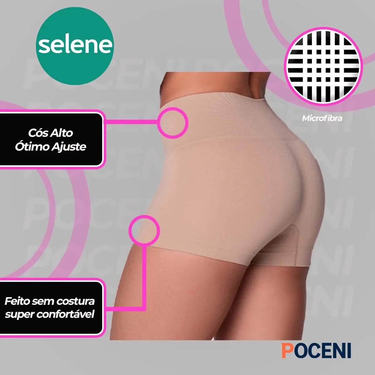 🚚 Calcinha Boxer Modeladora Selene Sem Costura Redutora Confor