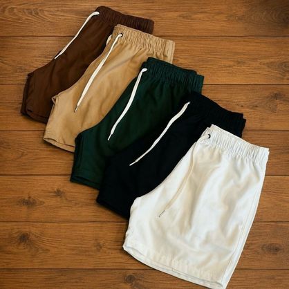 ➡️ Kit 3 Shorts Linho (8 cores)