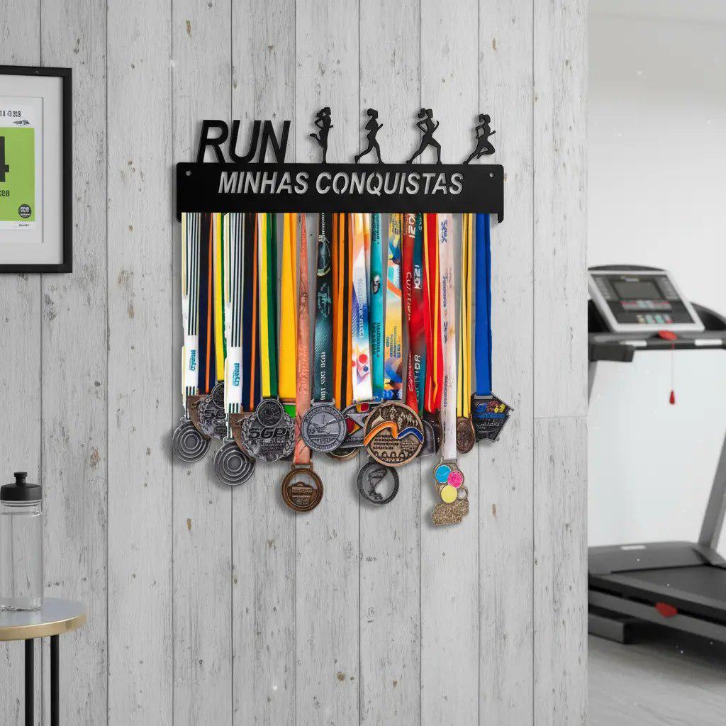 🚚 Porta Medalhas Corrida De Rua Até 60 Medalhas