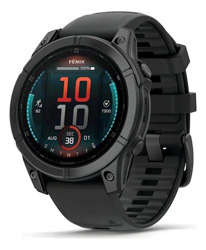 🚚 Smartwatch Relógio Garmin Fenix E Aço Cinza Ardósia 47mm