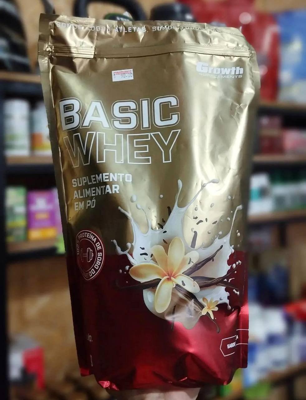 ➡️ Basic Whey 1kg Growth Supplements Baunilha