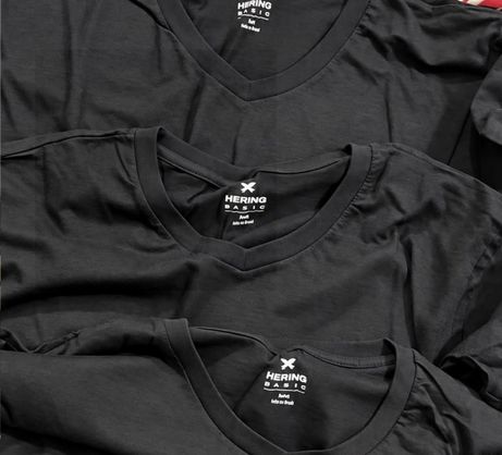 ➡️ Kit 3 Camisetas Slim Gola V Hering