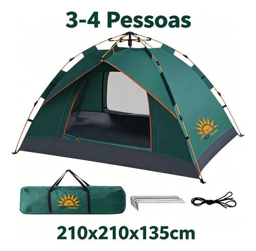 🚚 Barraca De Camping Automática New Hawaii 3-4 Pessoas Verde Impermeável-p753