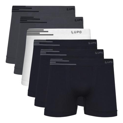 🚚 Kit 6 Cuecas Lupo Boxer Poliamida Sem Costura Box Masculina
