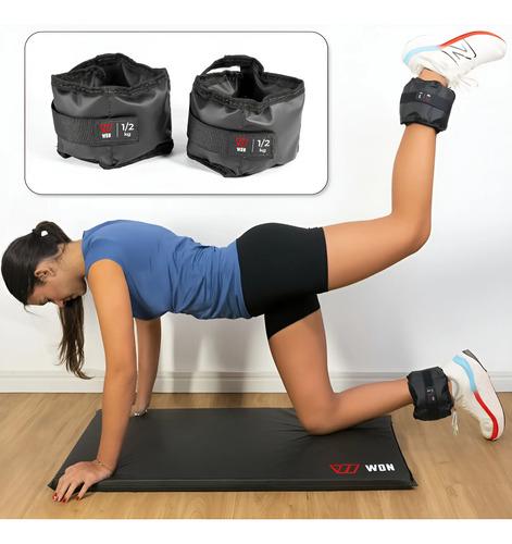 🚚 Par Caneleira De Peso Academia Treino Funcional Won Preto